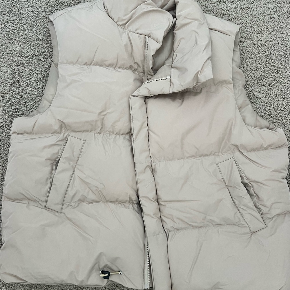 Beige Puffer Vest